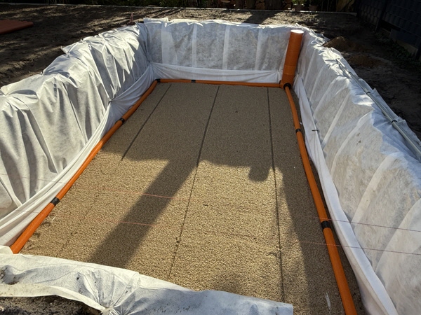 Vorbereitete Baugrube